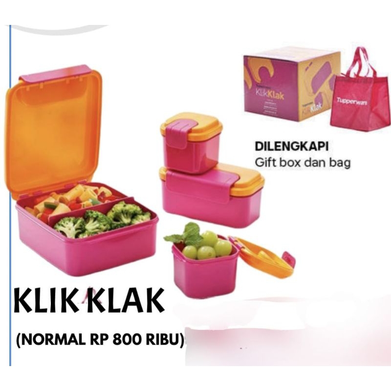 klik klak set Tupperware