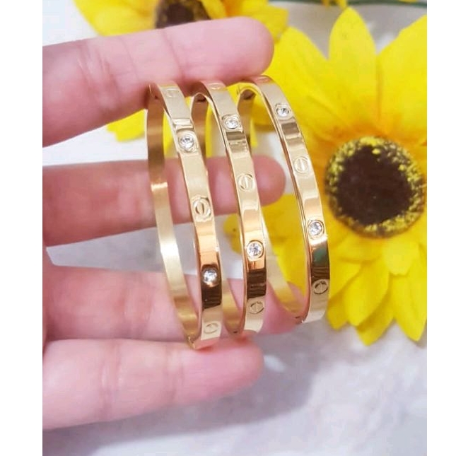 Gelang Titanium Keroncong Isi Tiga Gold Anak Tanggung 839