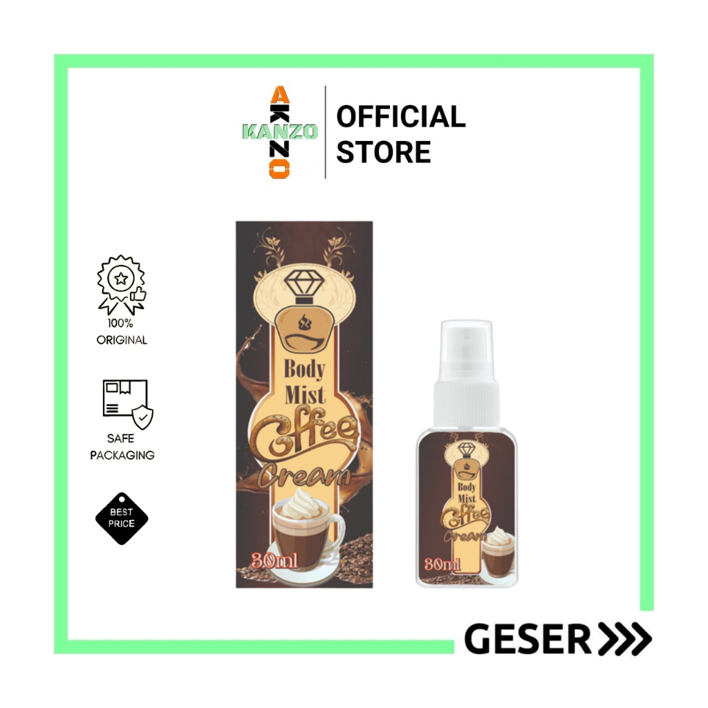 Kanzo - Parfum Body Mist Coffee Cream 30ml Premium / Parfum Coffee 30ml Best Seller / Parfum Unisex Wangi Tahan Lama