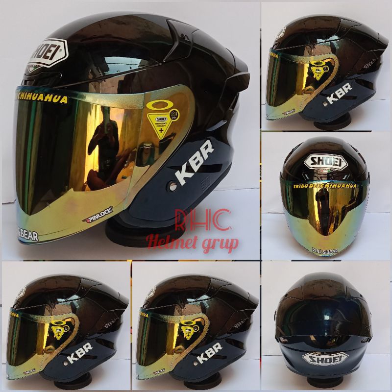 HELM KBR KAIRO MODEL TT COURSE HITAM GLOSS