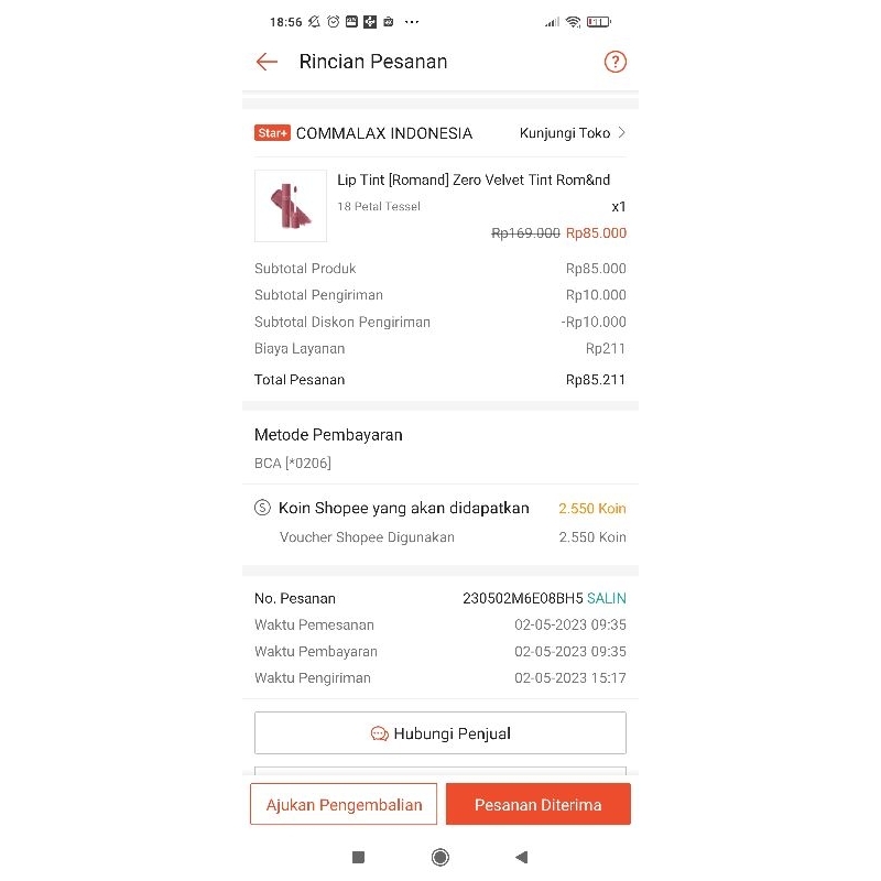 romand velvet lip cream pettal tassel