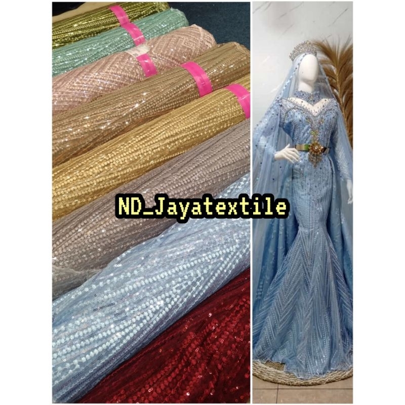 Kain Tile Piramida/Elisab/Tile Payet Spangel/Harga Tertera 1/2(0.5)mtr
