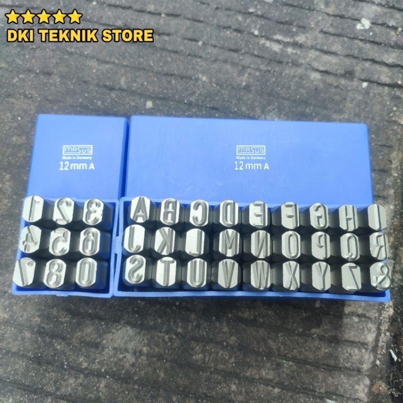 

MASUS Alat Ketok Huruf Angka 12 Mm Stamp Punch Letter A - Z & 0 - 9 Made In GERMANY