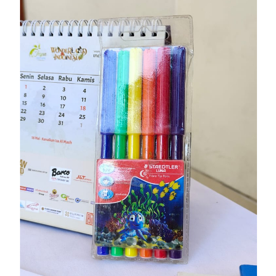 

Luna Fibre Tip Pens Staedtler Spidol 6 Warna