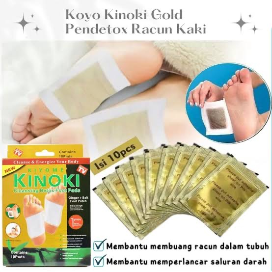 Kiyome KINOKI Gold Koyo Kaki Cleansing Detox Foot Detox Kaki Original isi 10Pcs