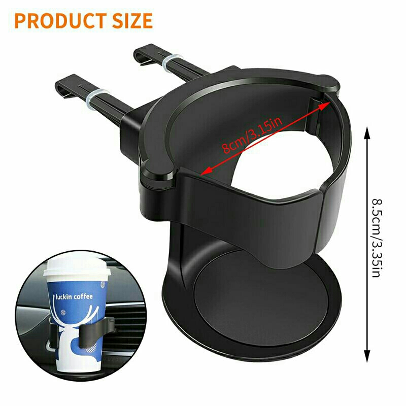 TiooDre Holder Botol Minum Mobil Air Vent Drink Cup Holder b1101 Black