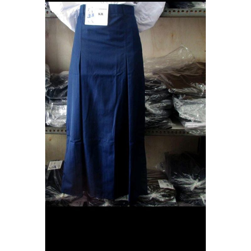 Rok panjang rok biru SMP biru seragam sekolah SMP-seragam sekolah rok SMP biru