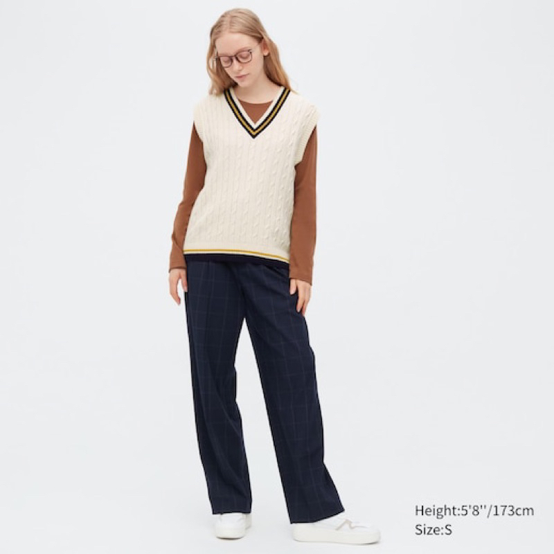 Vest Knit Uniqlo V Neck Cable