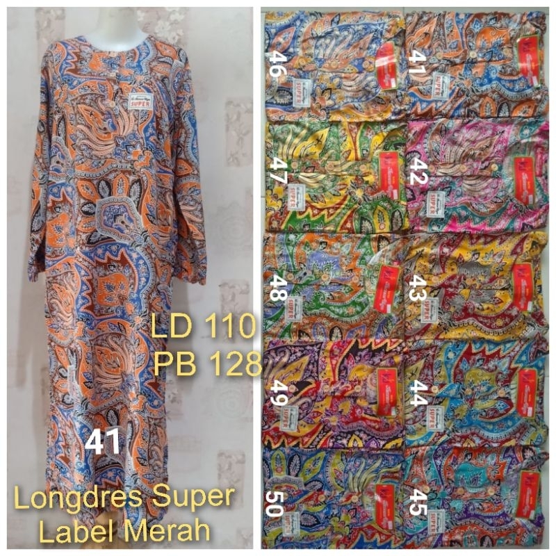 Longdres Kencana Ungu 19/20/21 Super LD 110cm Label merah