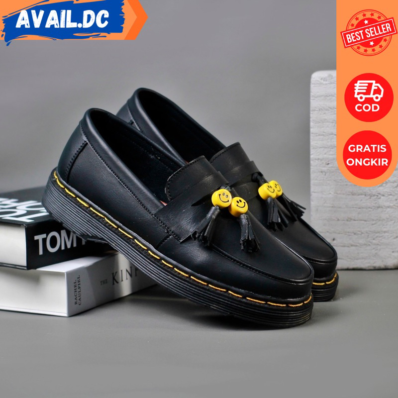 avail.dc sepatu docmart smile pria kasual slip on sepatu kerja kantor oxford sepatu pesta pria