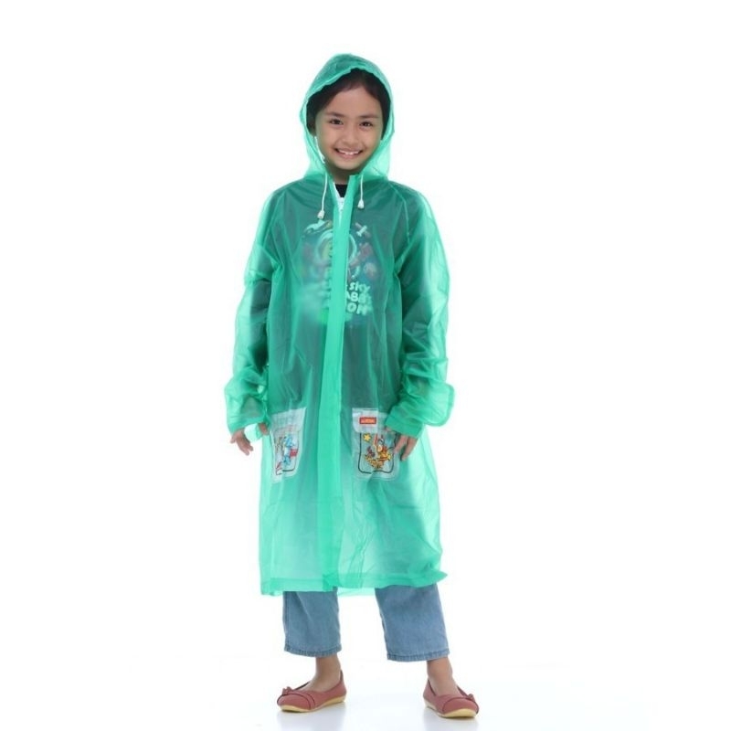 Jas Hujan Anak SD-SMP Raincoat Jaket Terusan