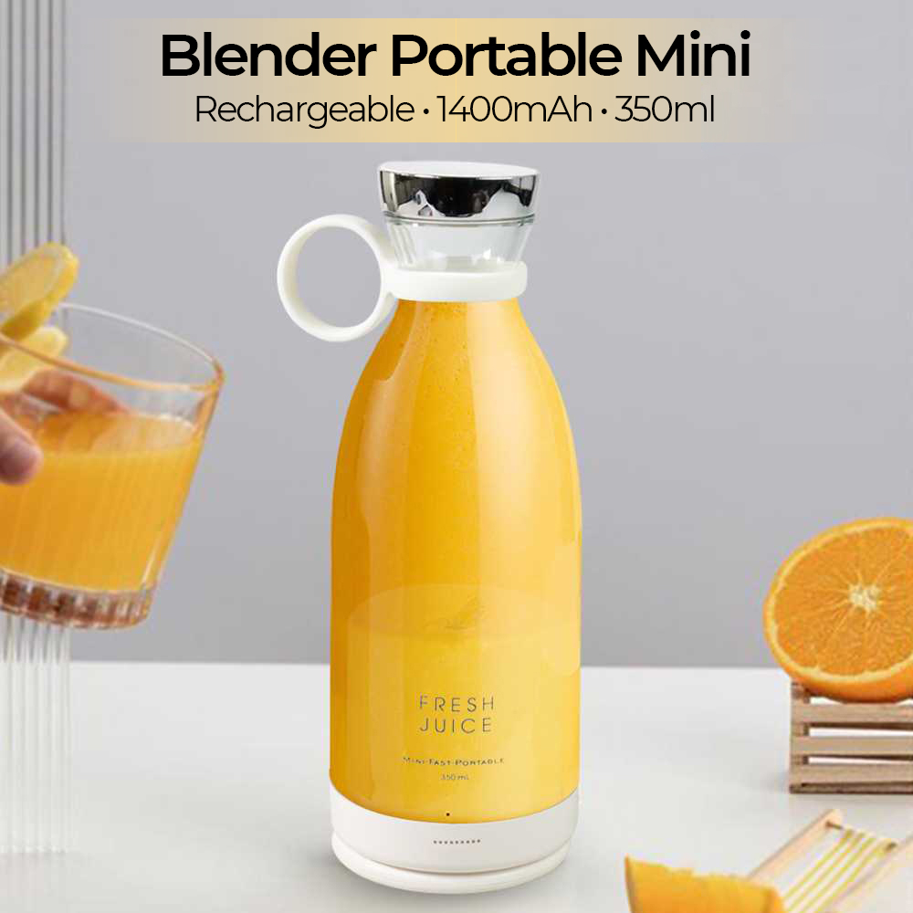 Easy Blend Blender Portable Mini Juicer Rechargeable 1400mAh 350ml 50W - 214B - White