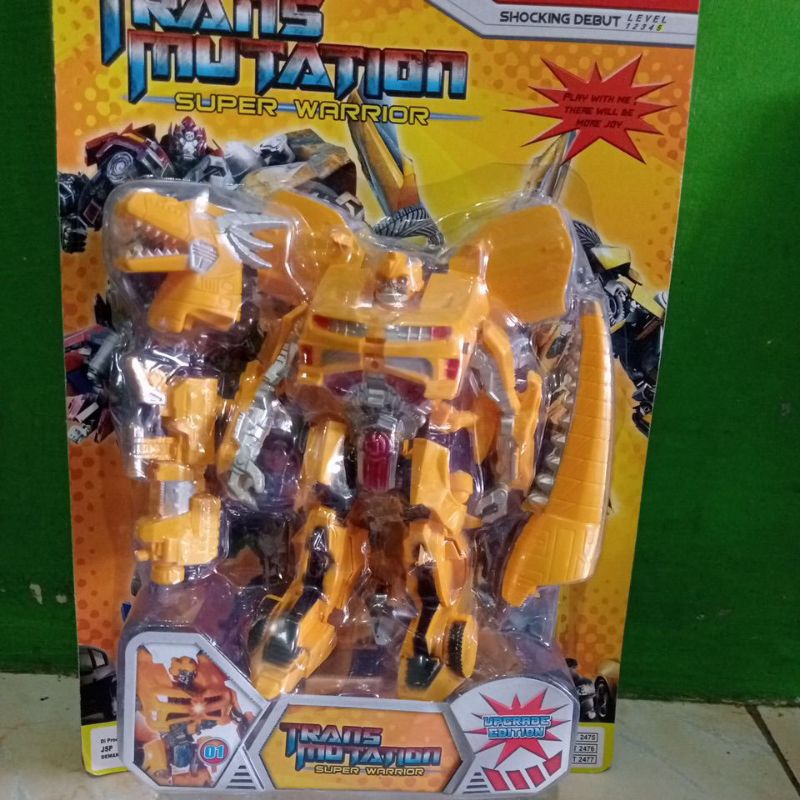 Mainan Robot Transformers Trans Mutation ST 2477 Robot Berubah Jadi Dinosaurus