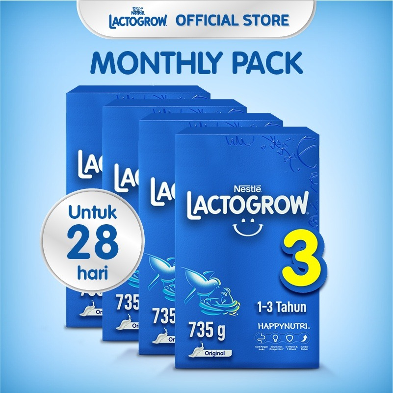 

Lactogrow 3 Susu Pertumbuhan Dha + Prebio 1 plain 735G