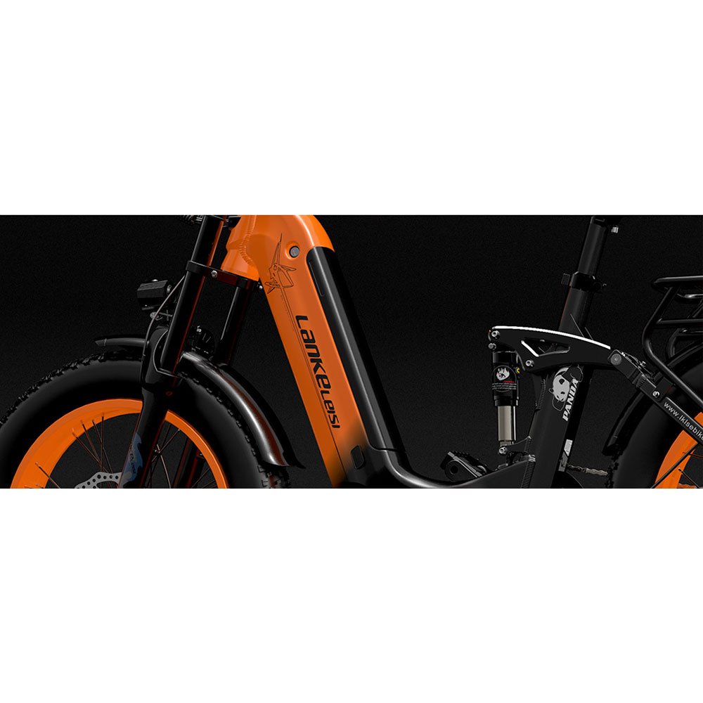 Lankeleisi Kommoda Sepeda Listrik Fat Bike Tire 20x4 Inch 48V 14Ah - PANDA - Orange