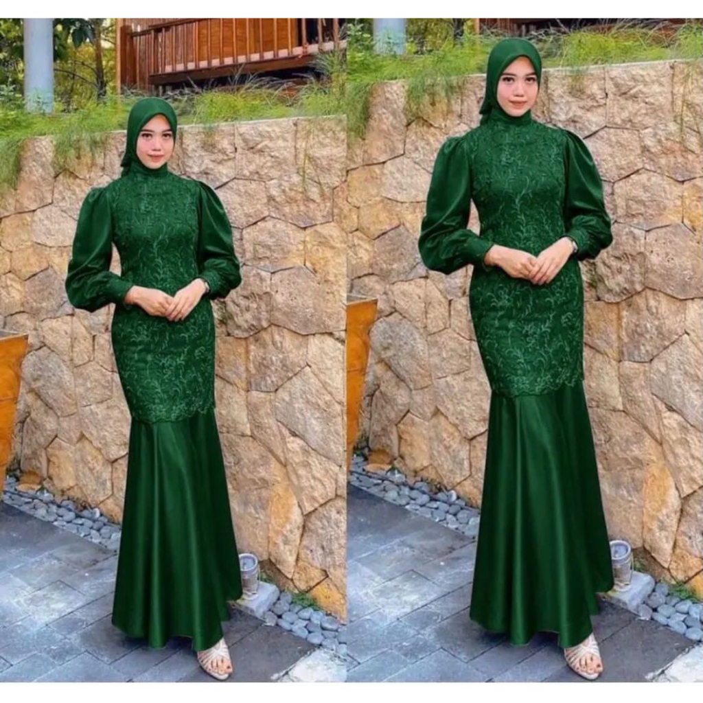 Nabila Dress BAHAN TILLE MUTIARA MIX ARMANY SILK M-XXL / DRESS PESTA MODEL DUYUNG / Gamis Kondangan BAJU DEWASA MURAH TERBARU 2023