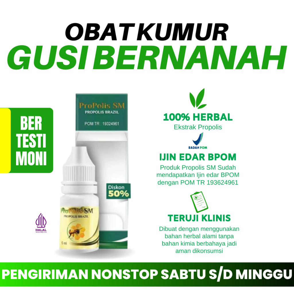 Obat Kumur Gusi Bernanah Abses Gusi Nyeri Sakit Gusi Bau Mulut Infeksi Gusi Berdarah Propolis SM ORI