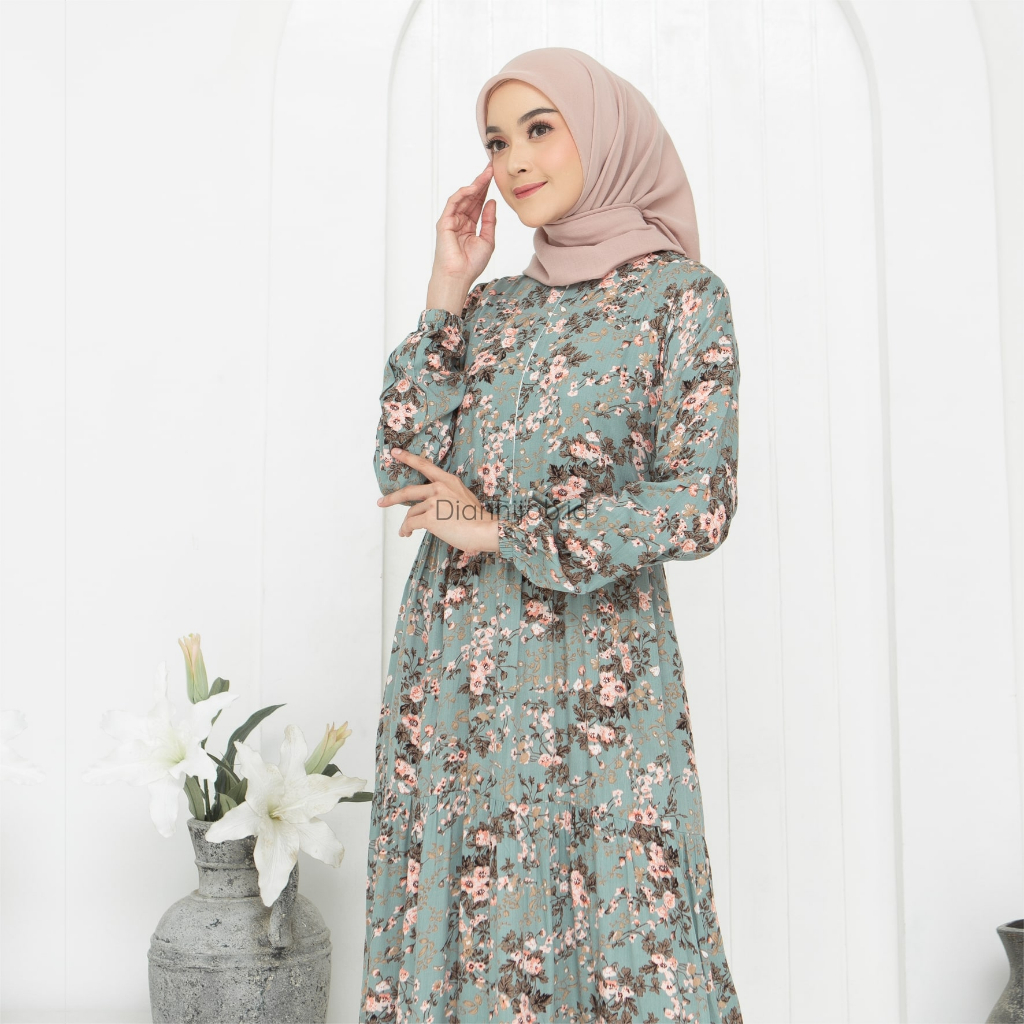 Gamis Dewasa Homey Dress Dahlia By Dianhijab.id - Bahan Rayon Viscose Premium Gamis Dewasa Luxury Gamis Pengajian Adem Nyaman Dipakai - Bisa COD