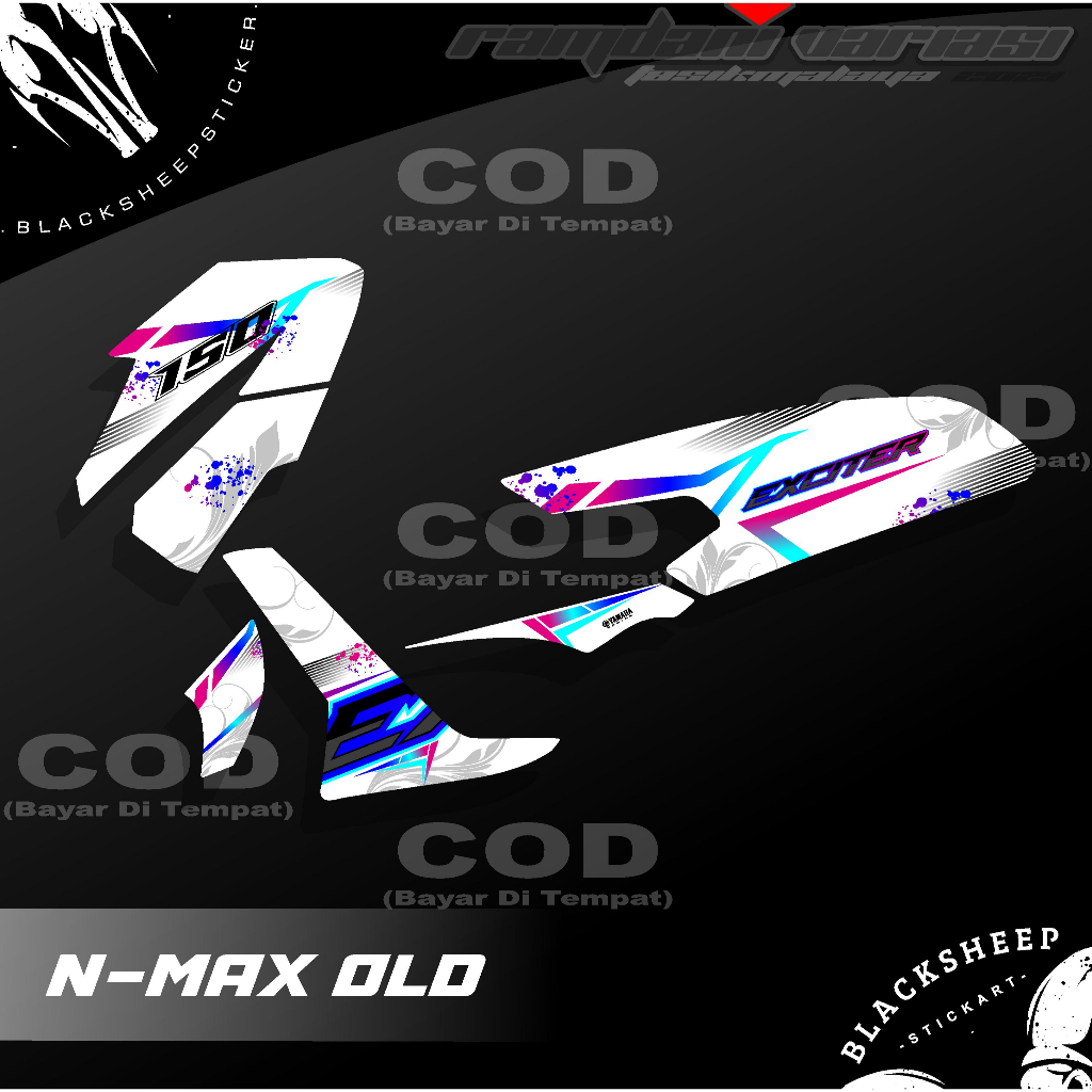 STRIPING NMAX 155 - STIKER NMAX 155 LAMA OLD - STRIPING NMAX RAINBOW TERBARU