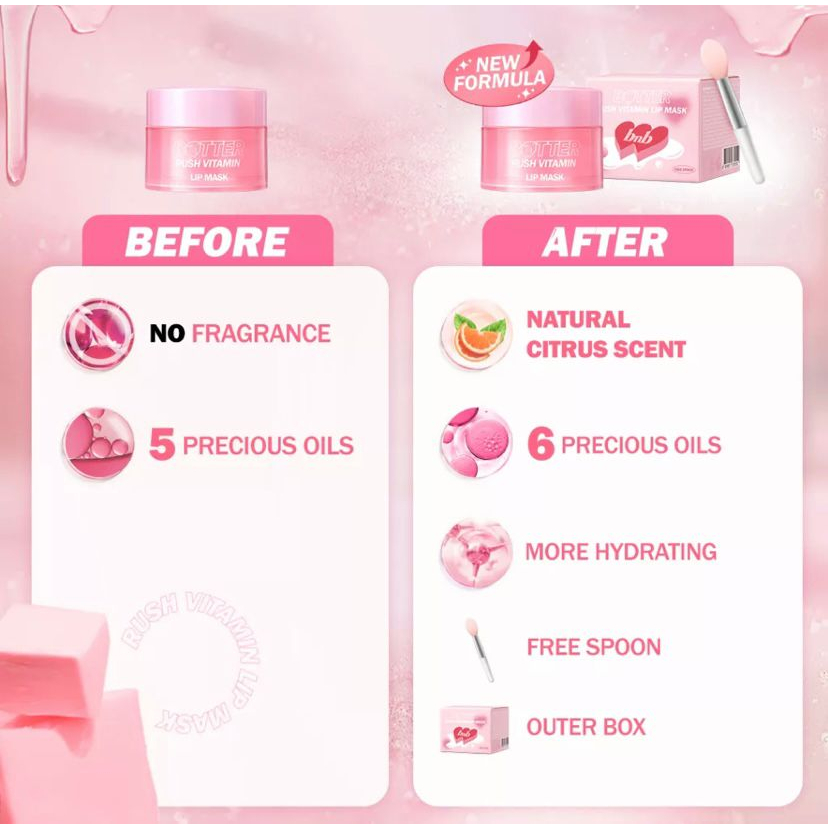 BNB barenbliss Butter Rush Vitamin Lip Mask Moisturizing Lip Balm