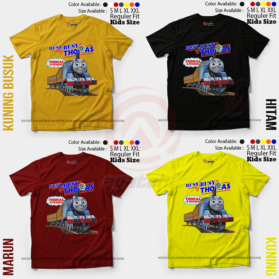 Baju Kaos Atasan Anak Laki - Laki Agatchi Kereta Api  Thomas and Friend