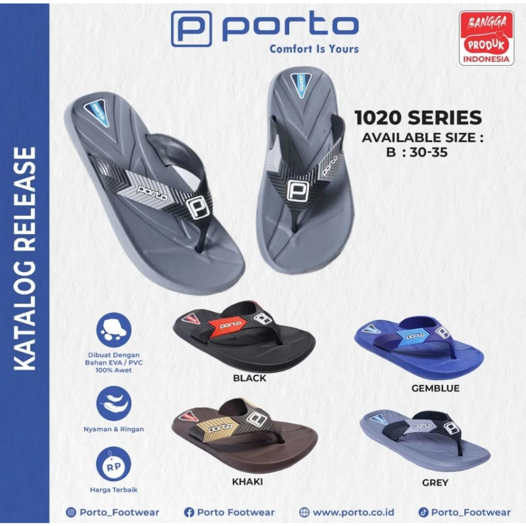 SANDAL KARET ANAK LAKI LAKI PORTO