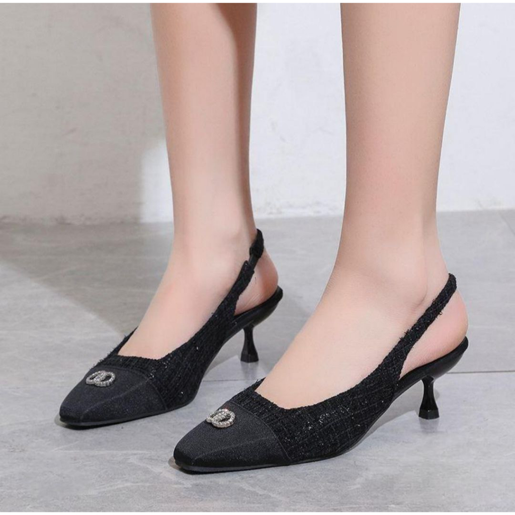13770 Heels Wanita 5cm Fashion Import EMMA Bisa COD (With Box)