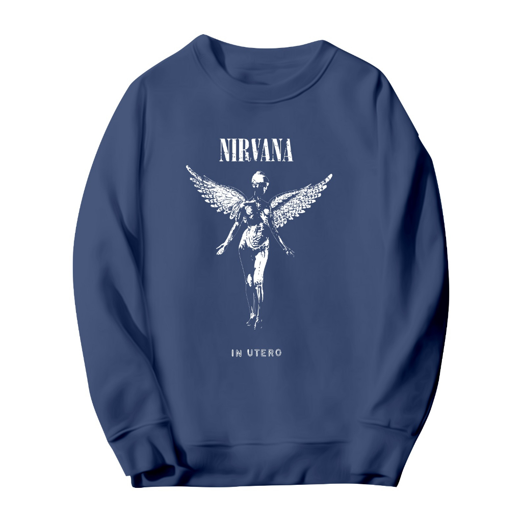 Sweater Nirvana In Utero Sweater Fleece Big Size Crewneck