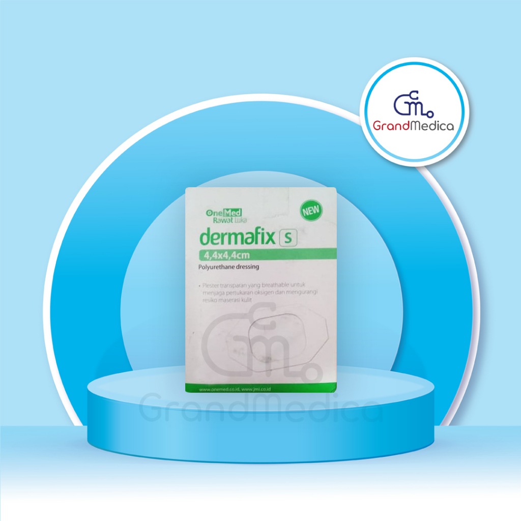 Plester Infus DERMAFIX S Anti Air Transparan / Dermafix S 4,4X4,4cm / Dermafix S anak OneMed-Isi 25