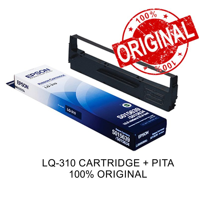 Cartridge pita ribbon epson LQ-310 LQ310 dot matrix lengkap original dengan rumah