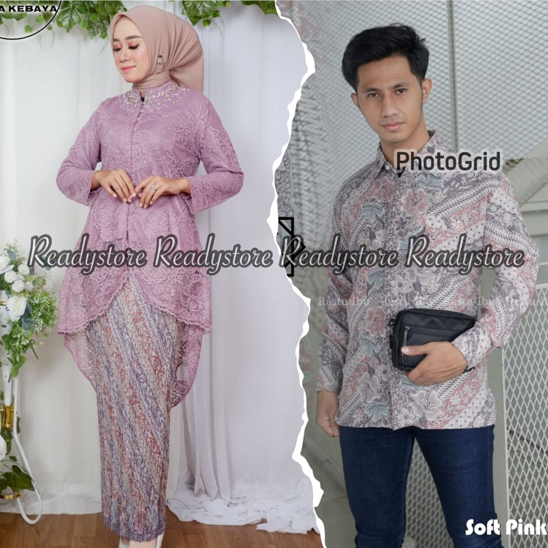 SETELAN KEBAYA LARA COUPLE MODERN TERBARU OUTFIT PASANGAN KONDANGAN WISUDA