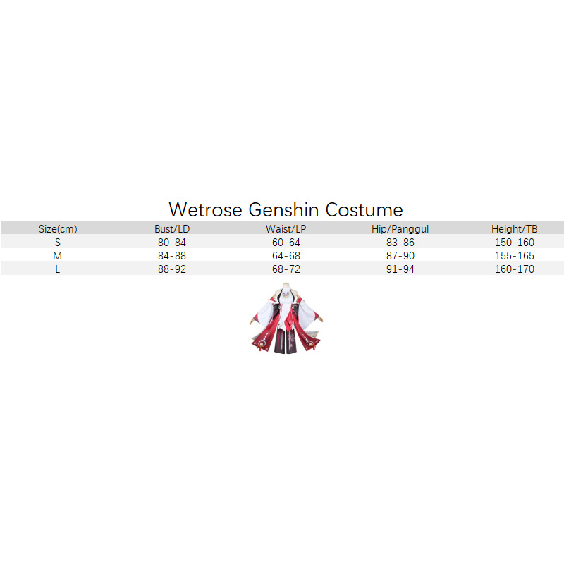 【Wetrose】Genshin Impact Yae Miko Cosplay Wanita Costume Kostum Full Set, Miko Wig