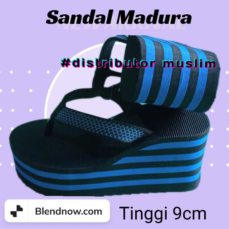 (GROSIR) SANDAL MADURA CEWEK CANTIK TINGGI 9CM GROSIR TERMURAH SANDAL GUNUNG SANDAL WEDGES