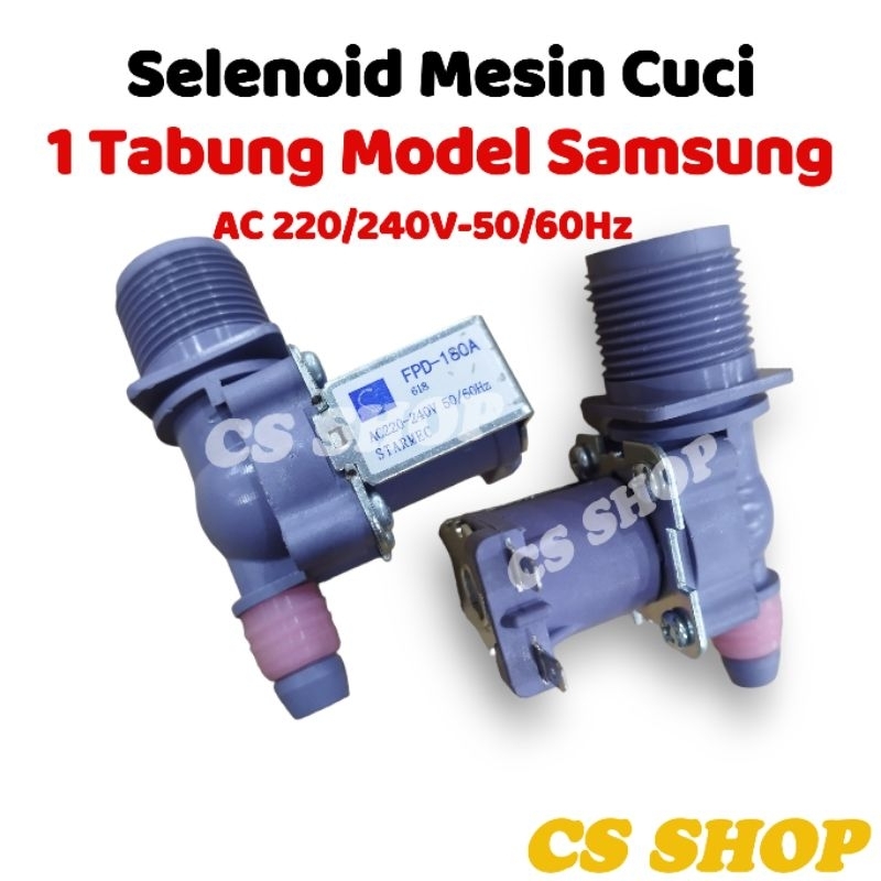 SELENOID WATER INLET VALVE UNTUK MESIN CUCI 1 TABUNG FULL MERK LENGKAP