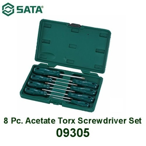 SATA OBENG SET 09305 8PC Sata ACETATE TORX SCREWDRIVER SET BOX 8 pcs SATA 09035