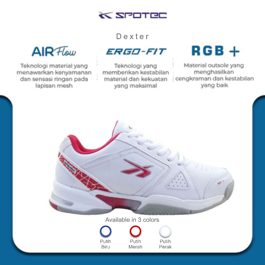 NEW SPOTEC SEPATU TENNIS ARTIKEL DEXTER