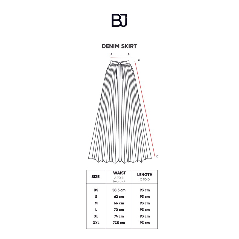 DENIM SKIRT BLUE - BENANG JARUM