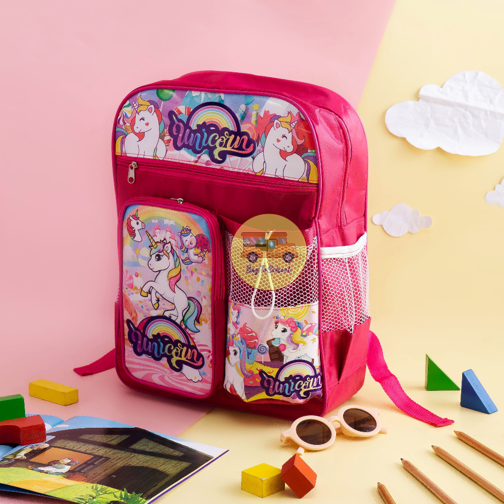 Tas Anak Ransel Fashion Sekolah Anak Perempuan PAUD TK SD MIXUE,PONY,LITTLE PONY,FROZEN DAN LOL