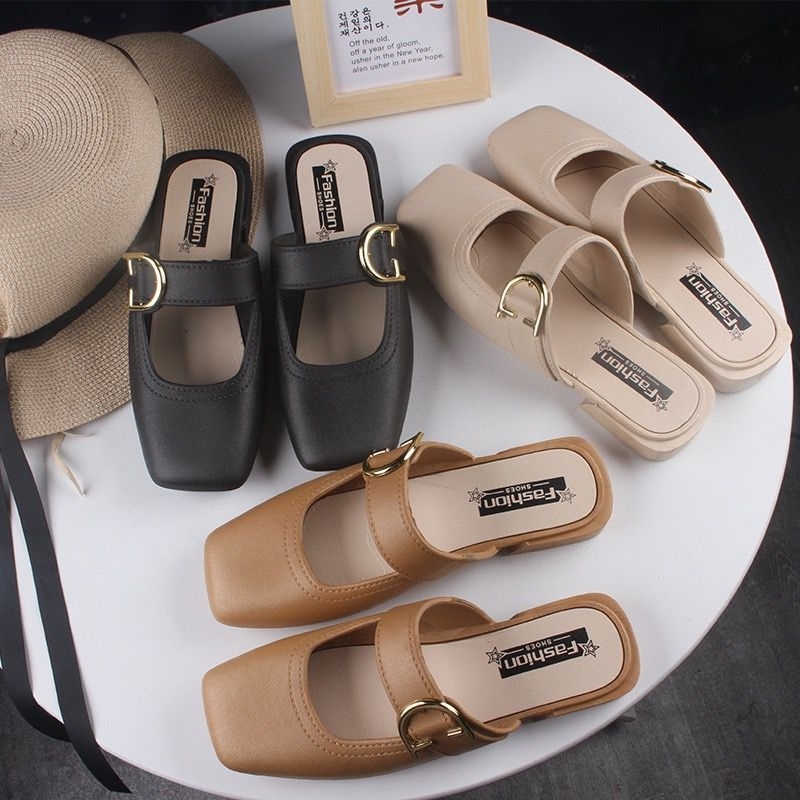 Sandal New Flat Shoes Wanita Celine heels Import High Quality RF