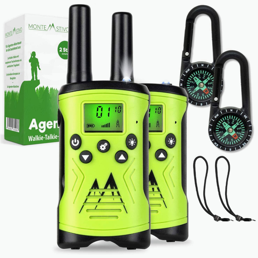 HT MERODITH T52® |  Walkie Talkie Anak Sipil dengan Kompas berisi 2pcs walky talky 3-5km | Gift for little adventurers