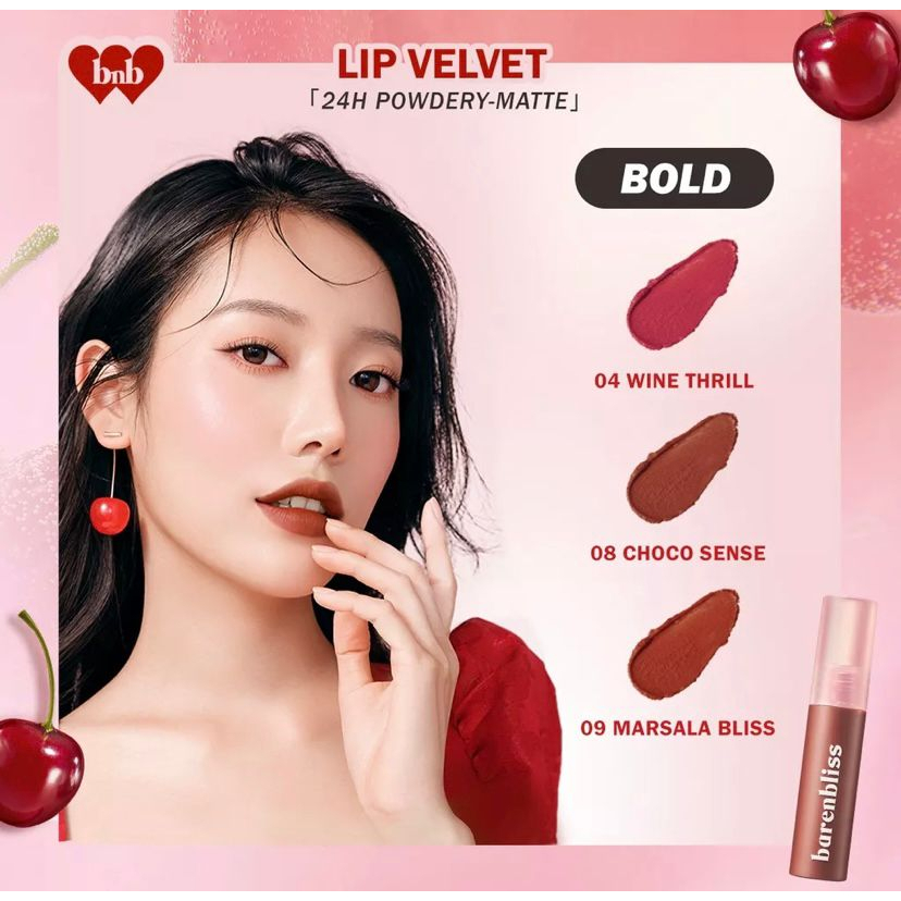 BNB Barenbliss Cherry Makes Cheerful Lip Velvet