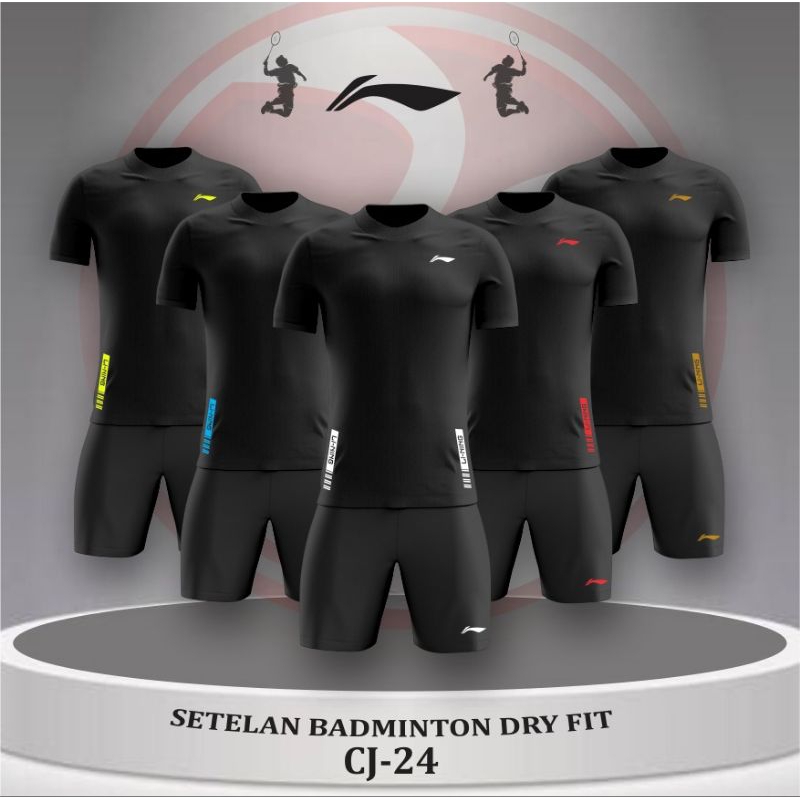Baju celana bulutangkis drifit jersey badminton lining drifit
