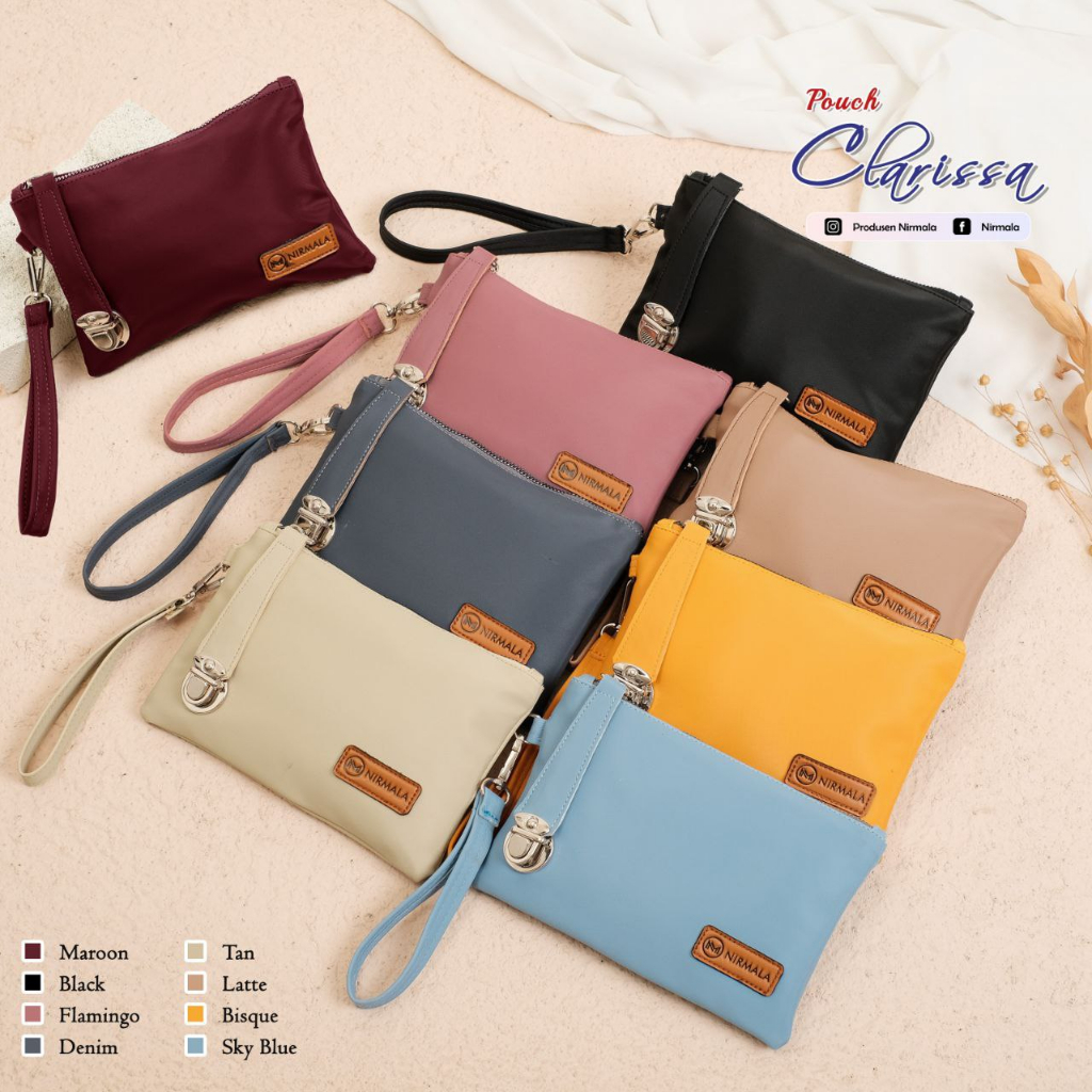 CLARRISA POUCH BY NIRMALA/DOMPET WANITA/DOMPET KEKINIAN/DOMPET SIMPLE