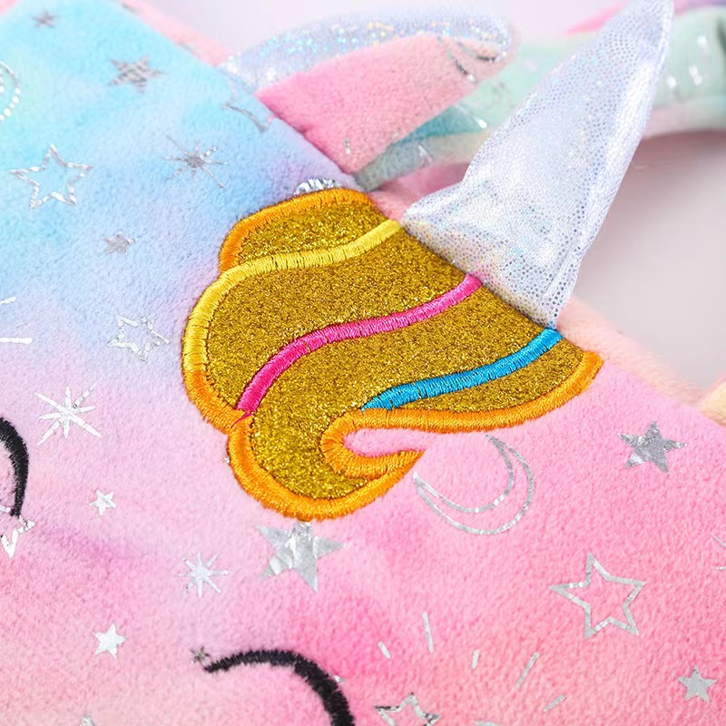 Gaya baru unicorn tie-dye mewah tas bahu warna gadis Messenger tas anak-anak tas penyimpanan bahu lucu tempat