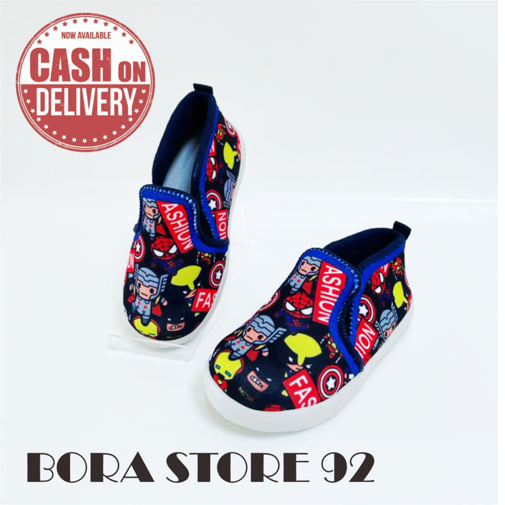 Sepatu marvel anak/sepatu anak superhero/sepatu anak model terbaru/slip on bisa cod 1-7 thn