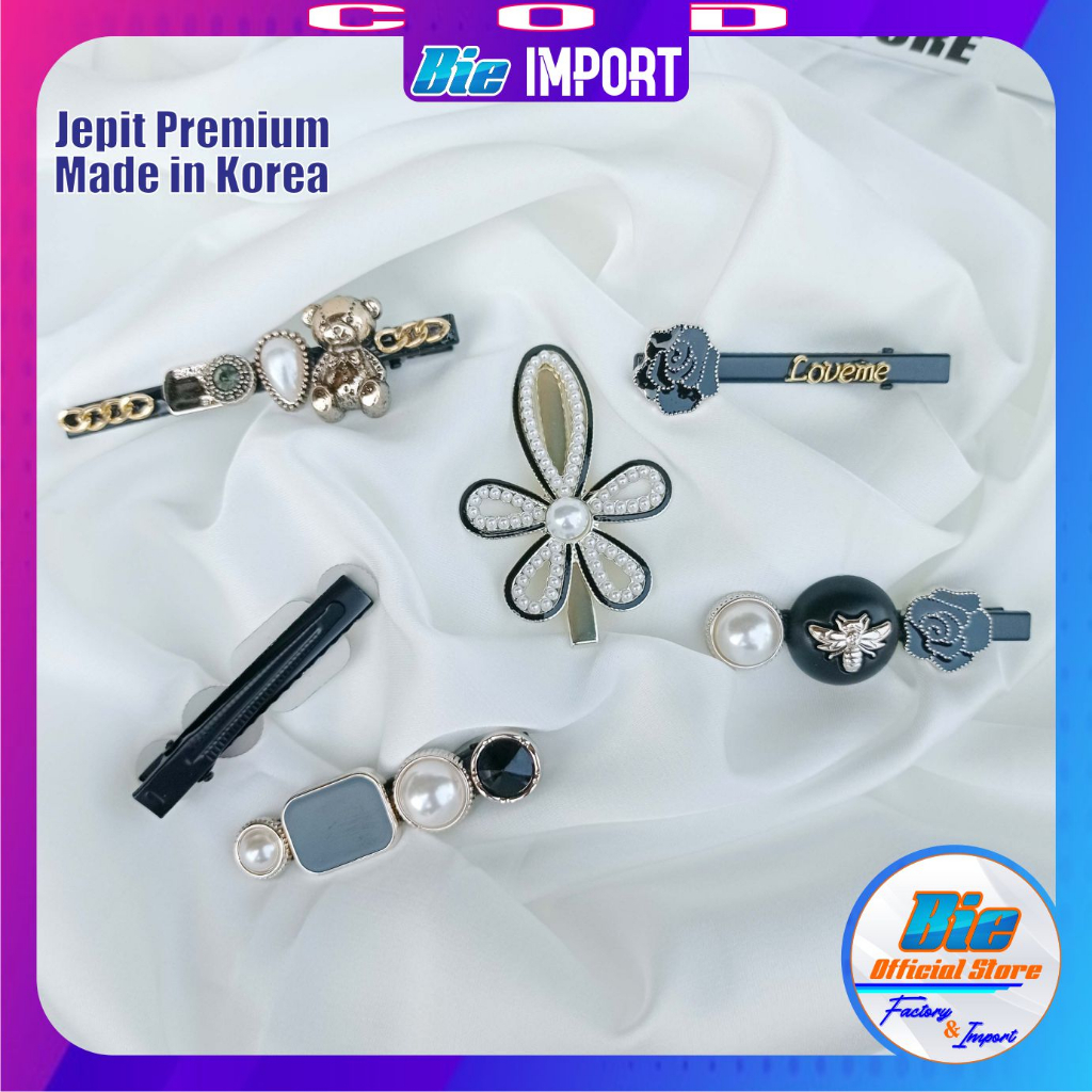 Jepit Rambut Made in Korea Diamond Mutiara Premium Impor Best Seller