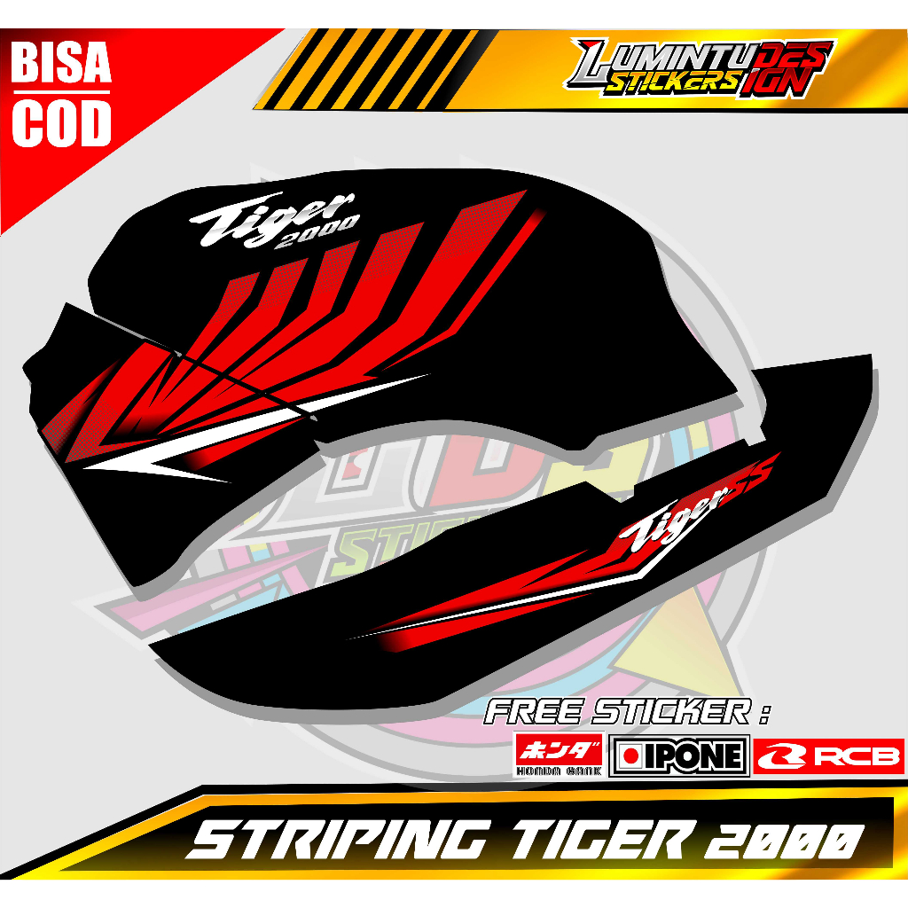 STRIPING VARIASI TIGER 2000 /  STICKER LIST VARIASI HONDA TIGER LAMA