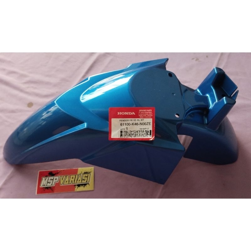 Original 61100-K46-N00ZE Fender FR VD BL MT | Spakbor Depan (Fender Front) Biru – Honda Vario 110 FI