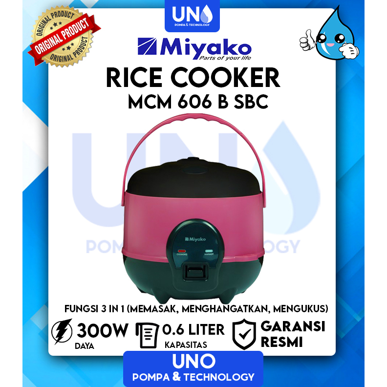 Miyako Magic Com Rice Cooker Penanak Nasi MCM 508 SBC / 606 B SBC / 512 C SBC / 507 SBC / 558 SBC ORIGINAL GARANSI RESMI