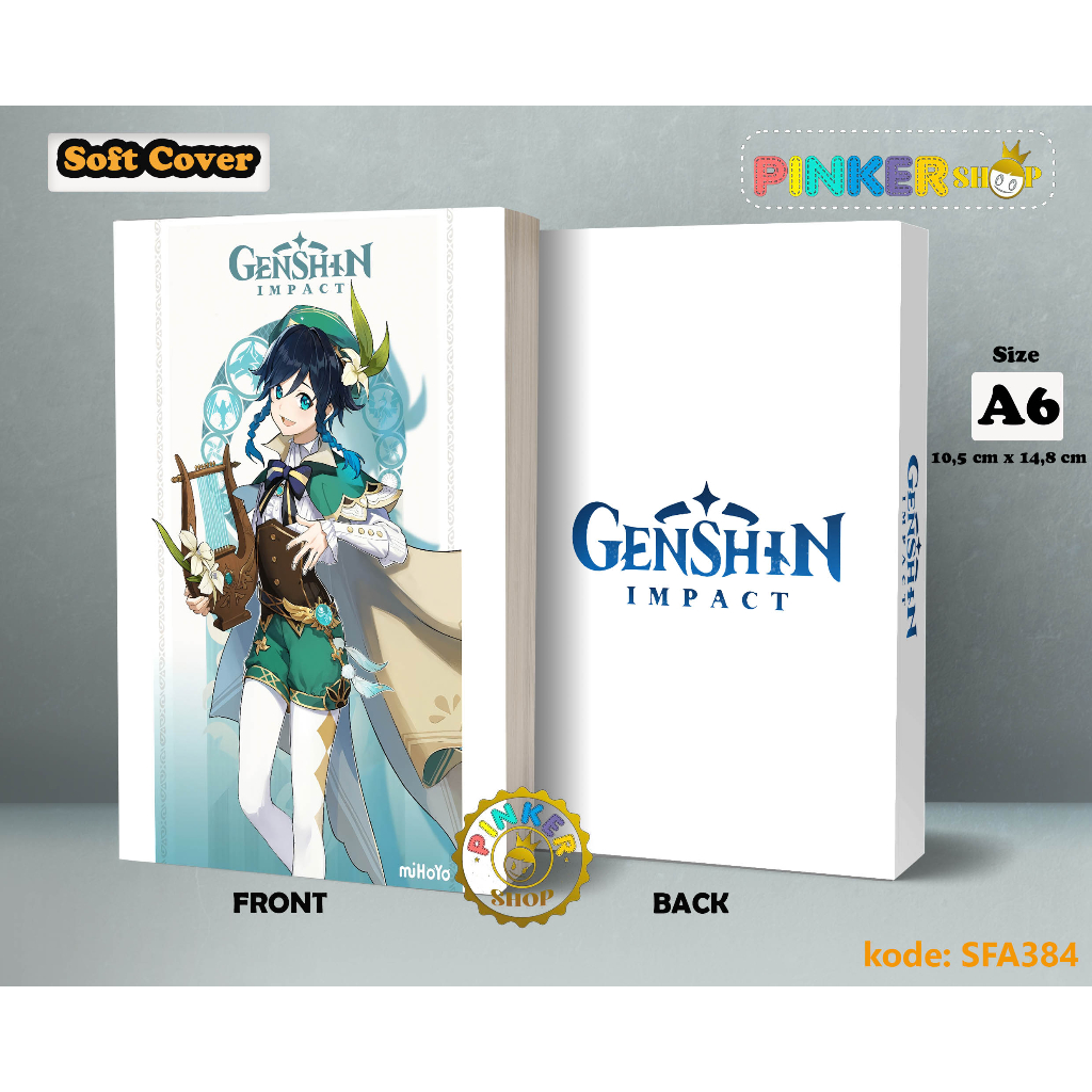 

(SFA384) Pocket Note Game Genshin Impact VENTI Softcover A6/A5 Buku Tulis catatan Notes Agenda Planner Jurnal